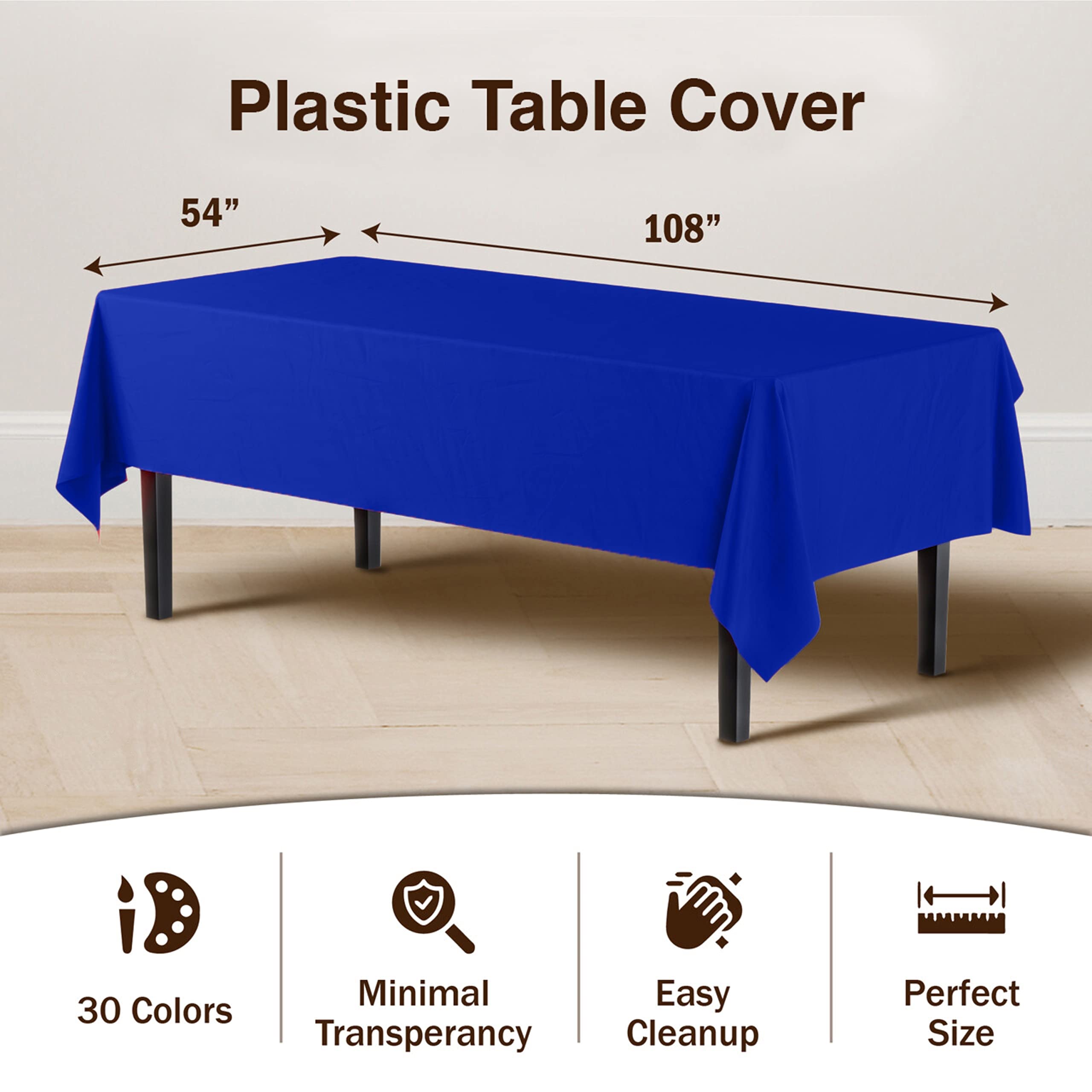 Dark Blue Table Covers | 12 Pack