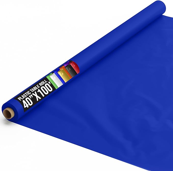 40 In. x 100 Ft. Dark Blue Table Roll