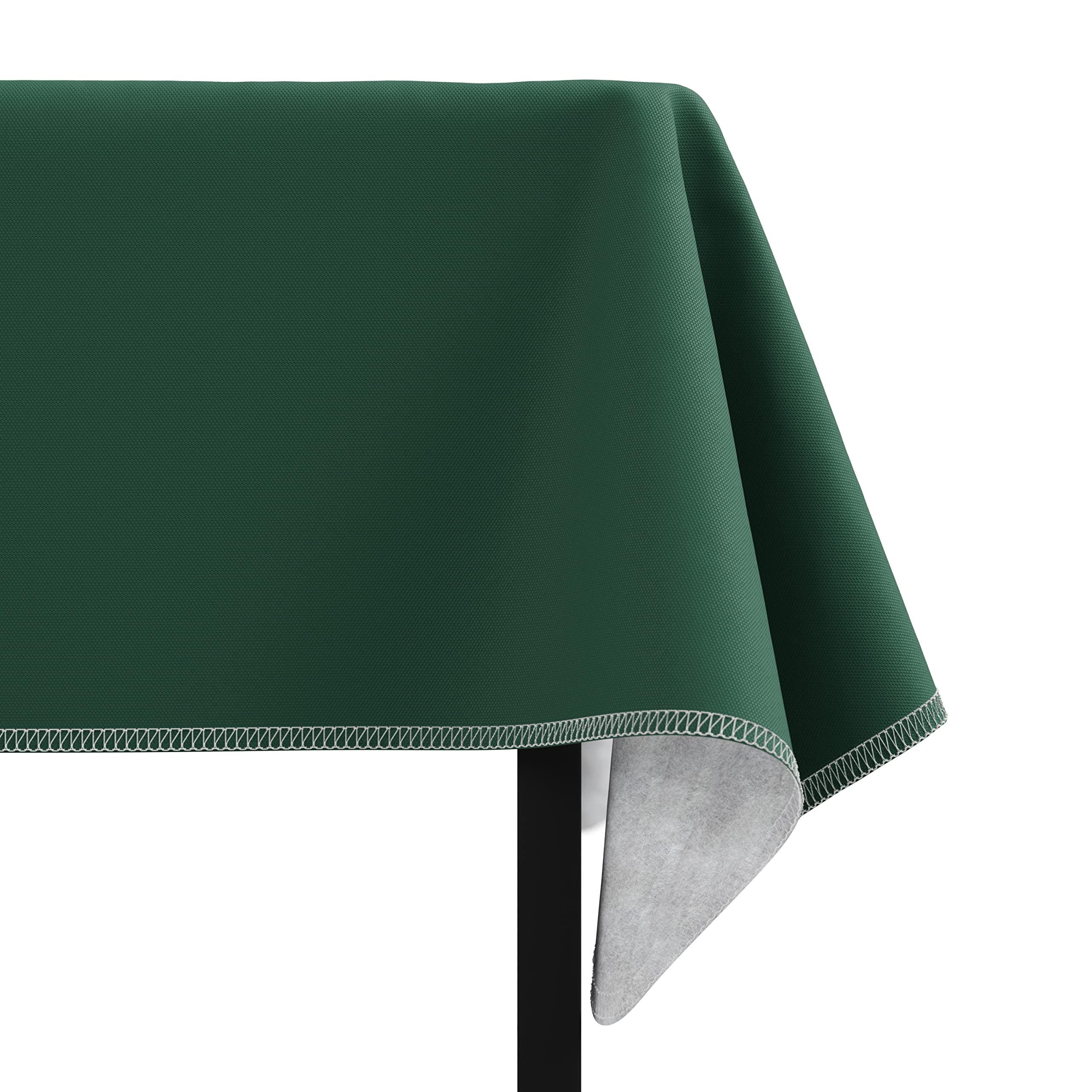 Dark Green Flannel Backed Plastic Table Cover 54 In. x 70 In. | Case of 36