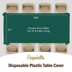 Dark Green Table Covers | 6 Pack