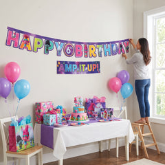 Trolls World Tour Customizable Birthday Banner Kit