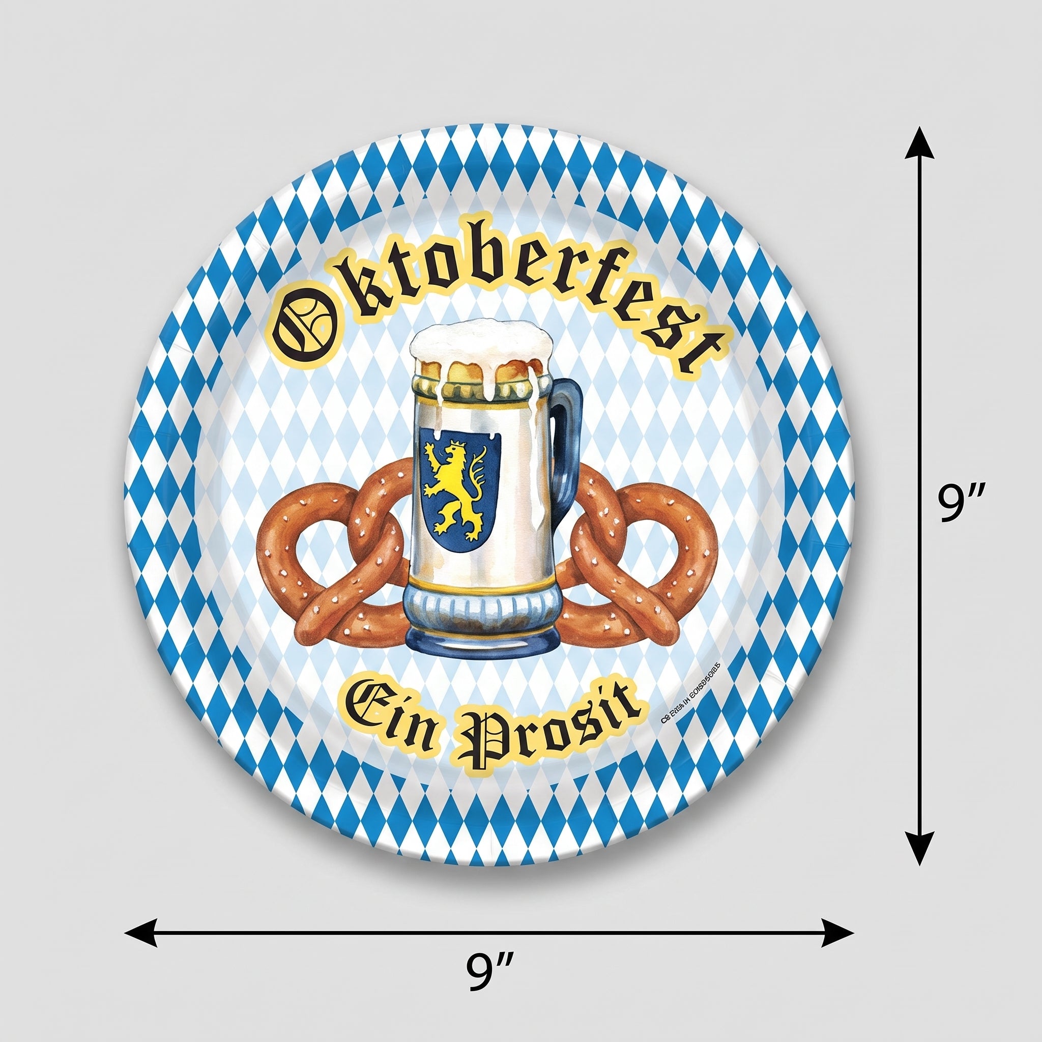 Oktoberfest Harvest 9-Inch Plates - Set of 8