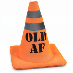 Novelty Construction Cone Birthday Hat - "Old AF"