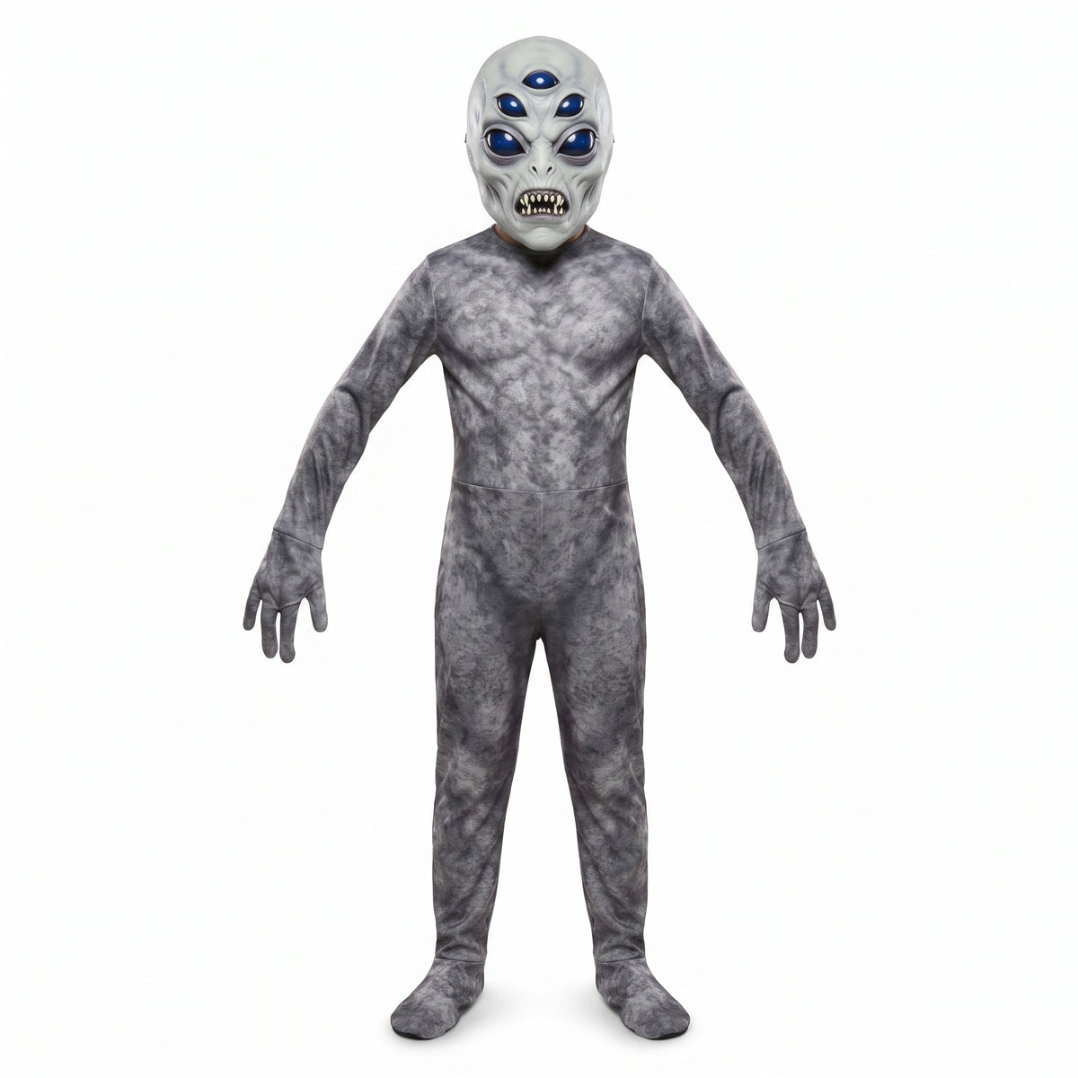 Kids' Alien Intruder Halloween Costume with Mask - Child M (8-10)