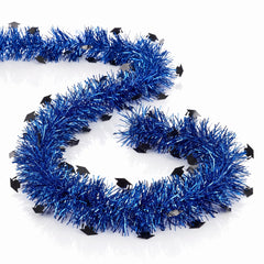 Royal Blue Graduation Tinsel Garland Boa - 9 ft