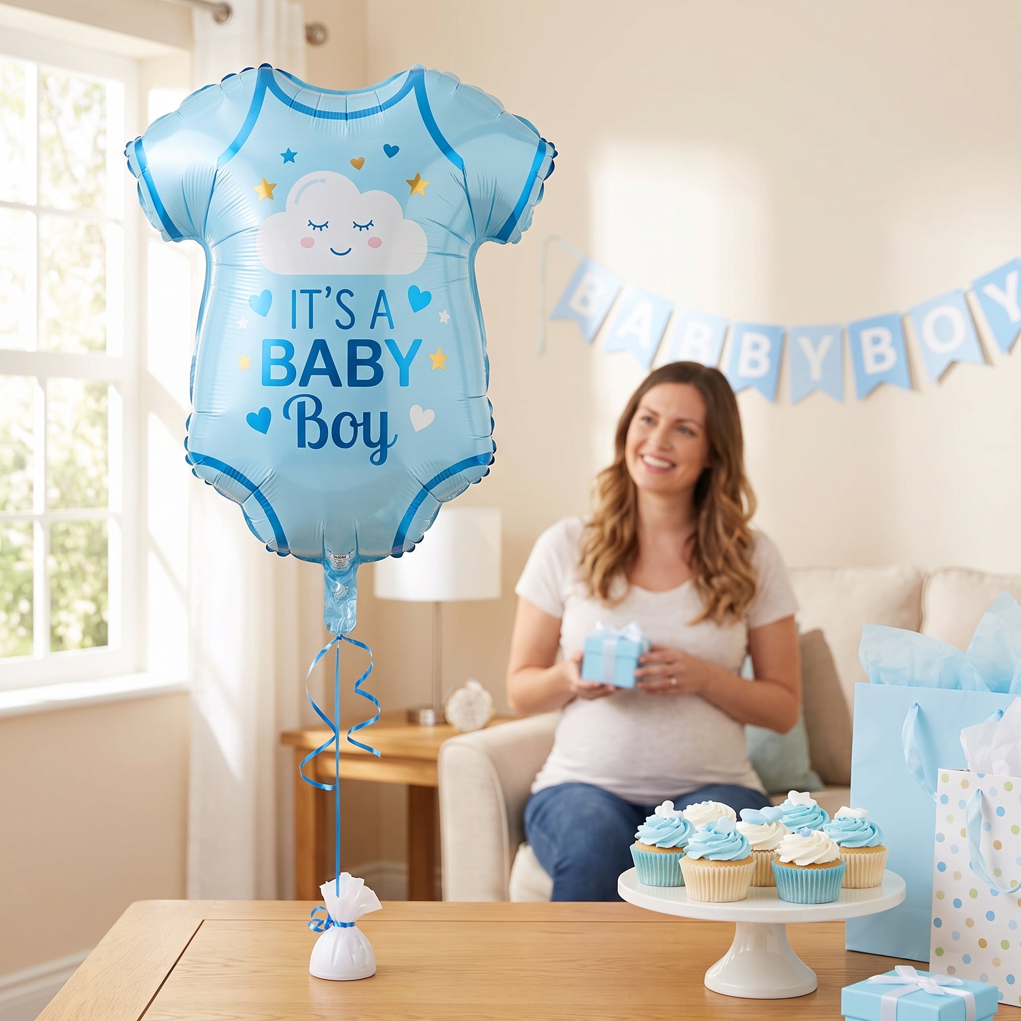 It's a Baby Boy Onesie Super Shape Foil Balloon