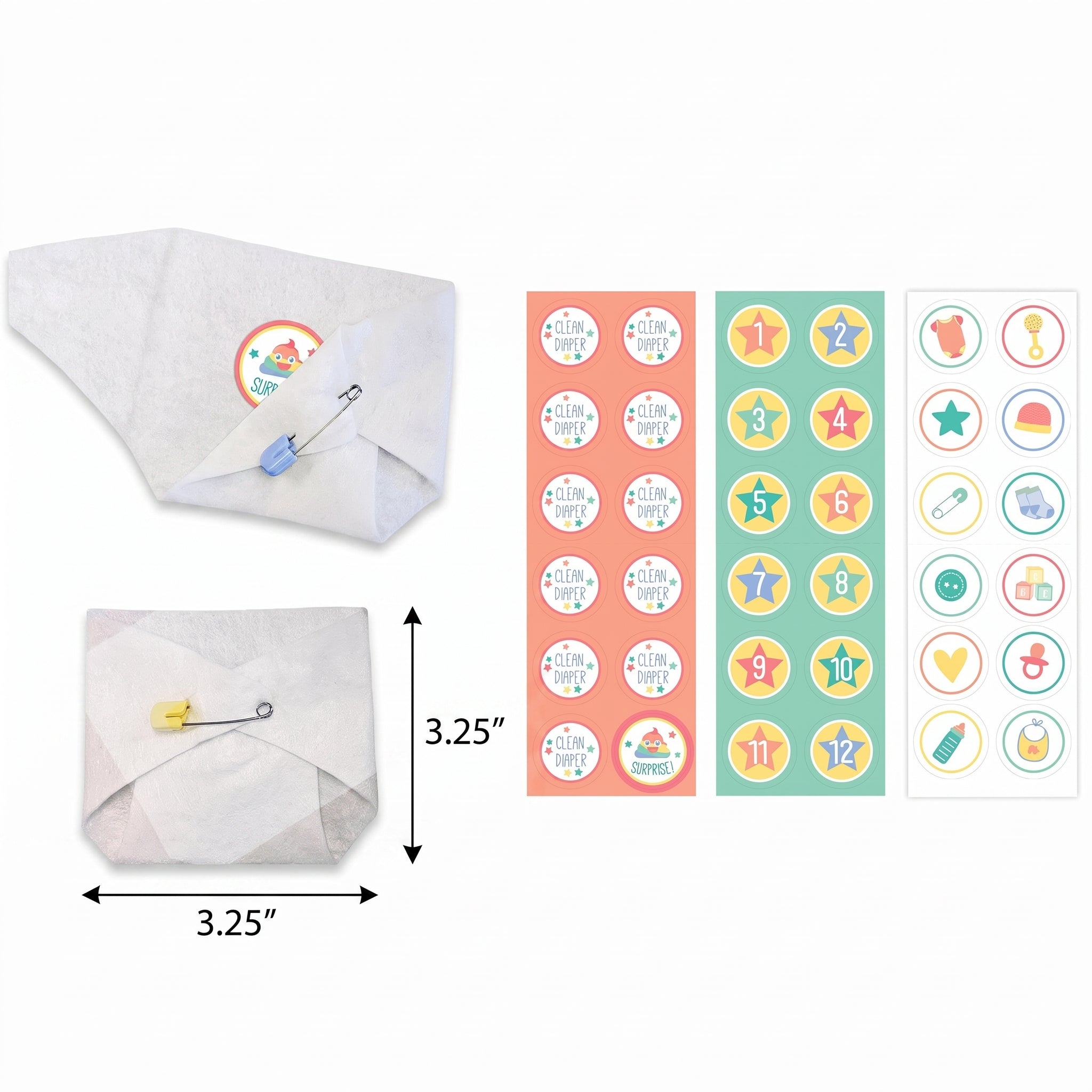 Baby Shower Diaper Game Kit