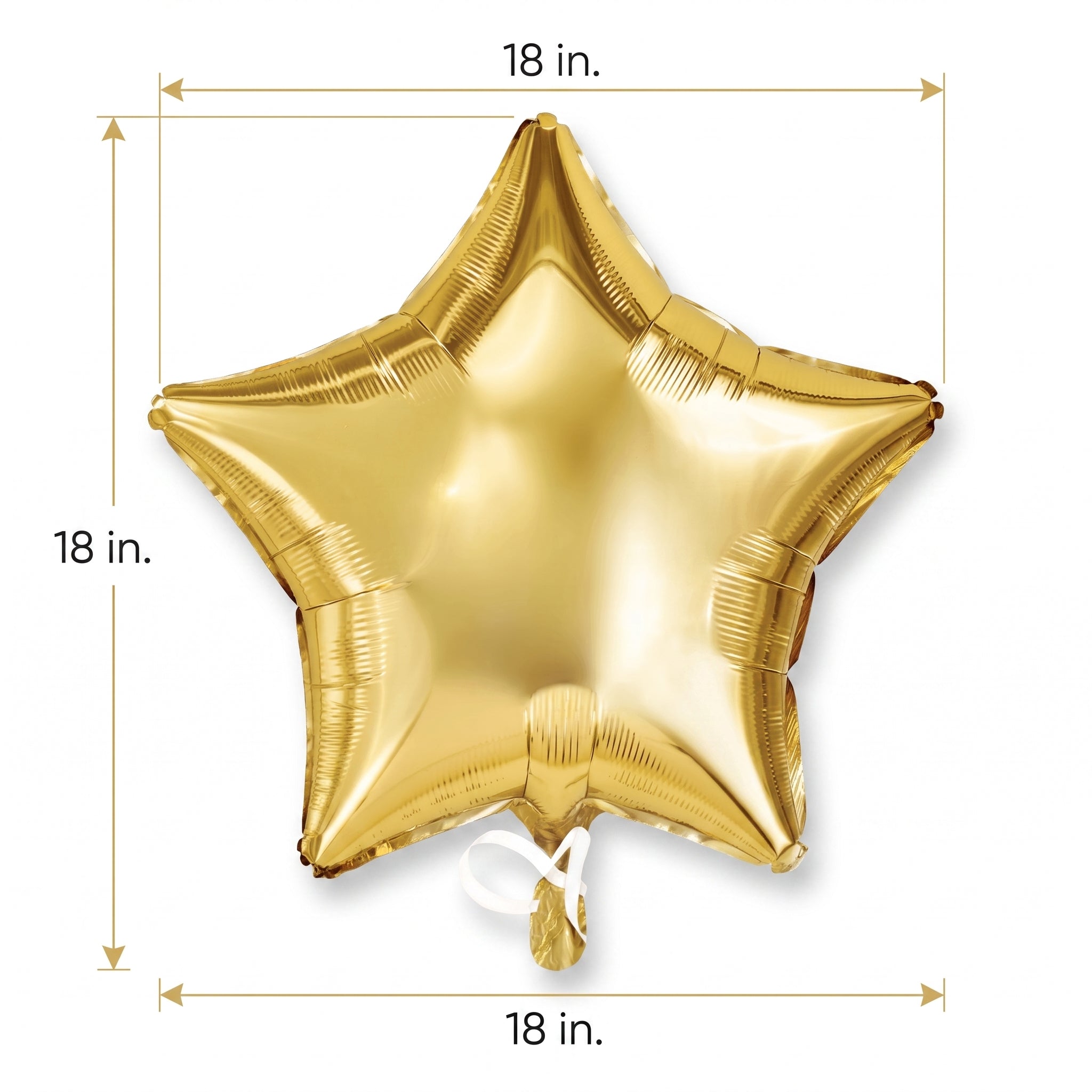 Gold Star Foil Balloon - 18-inch