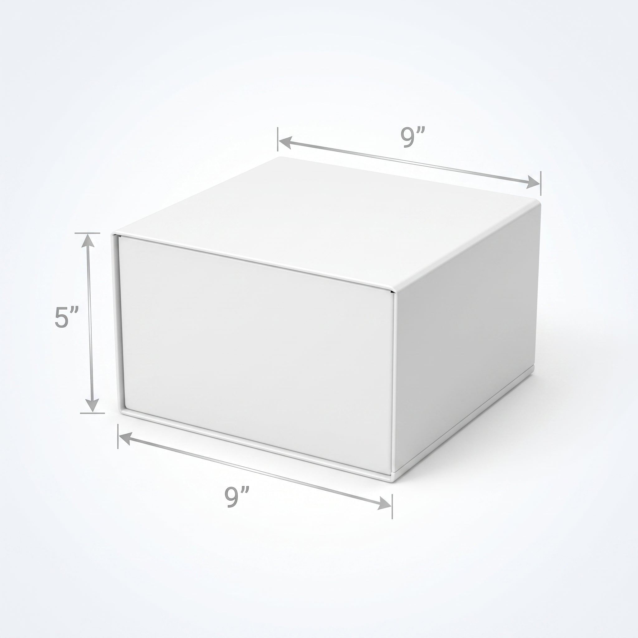Elegant White Gift Box - 9 x 9 x 5 Inches