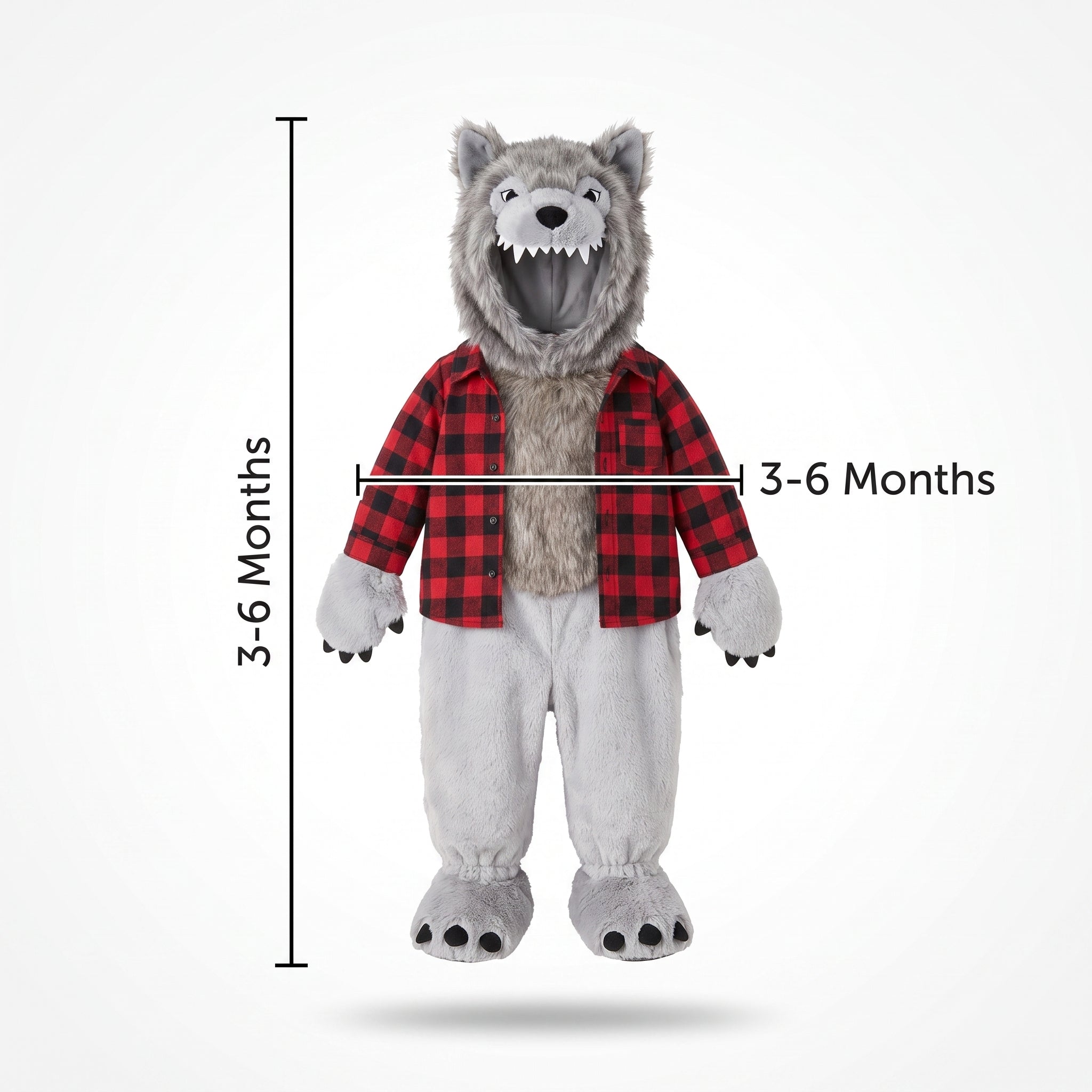 Adorable Baby Wolf Halloween Costume - Infant (3-6 Months)