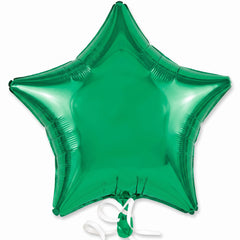 Festive Green Star Foil Balloon - 18 Inch