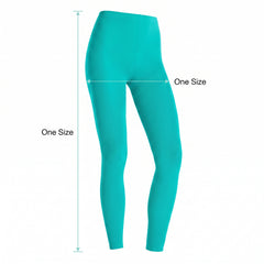 Turquoise Adult Footless Tights - Team Spirit Costume Accessory