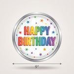 Vibrant Happy Birthday Metallic 9