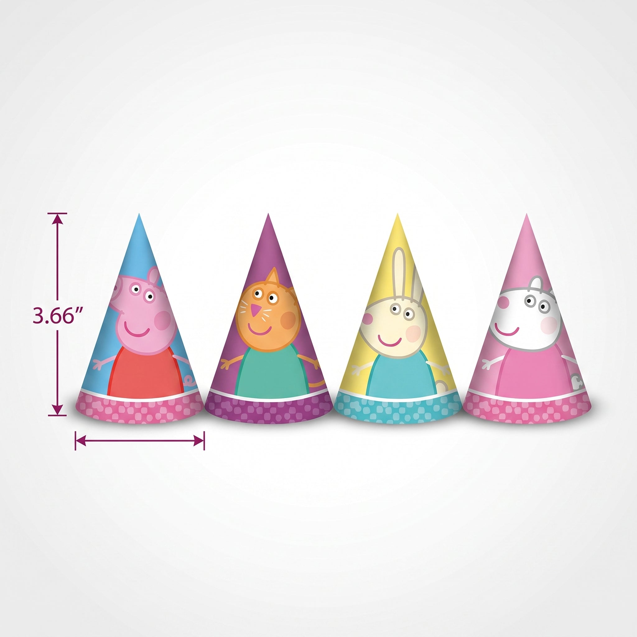 Peppa Pig Party Mini Hats - 8 Count