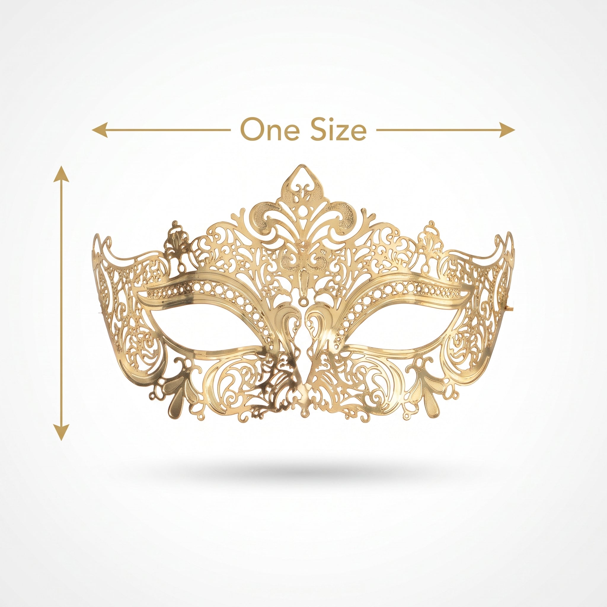 Elegant Gold Filigree Masquerade Mask