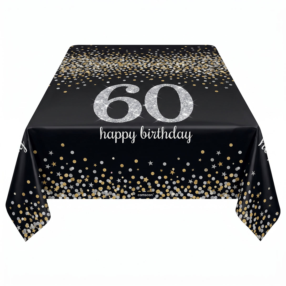 Sparkling Celebration Plastic Birthday Table Cover