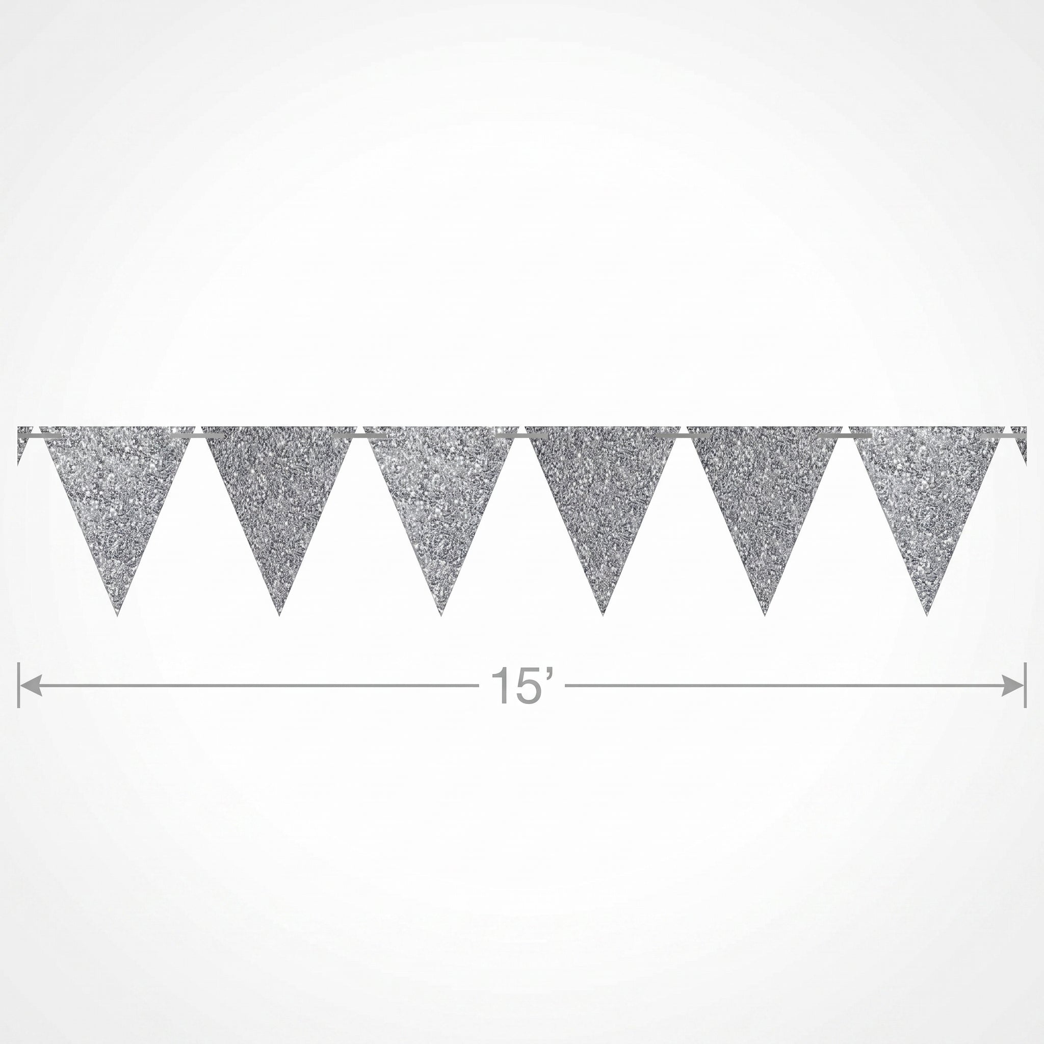 Sparkling Silver DIY Pennant Banner Kit - 20 ft