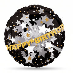 Deluxe Starry Night Happy Birthday Foil Balloon