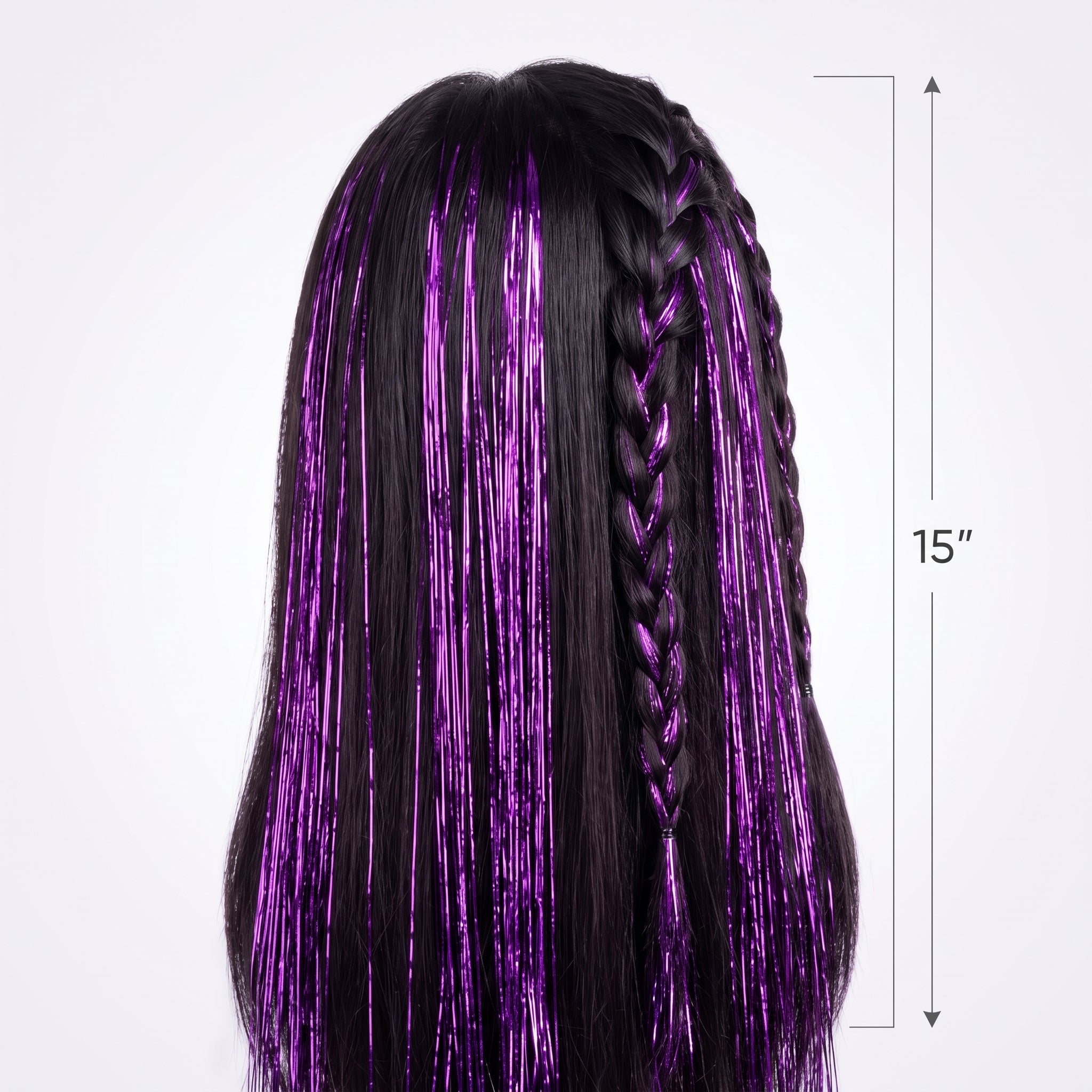Purple Tinsel Hair Extensions