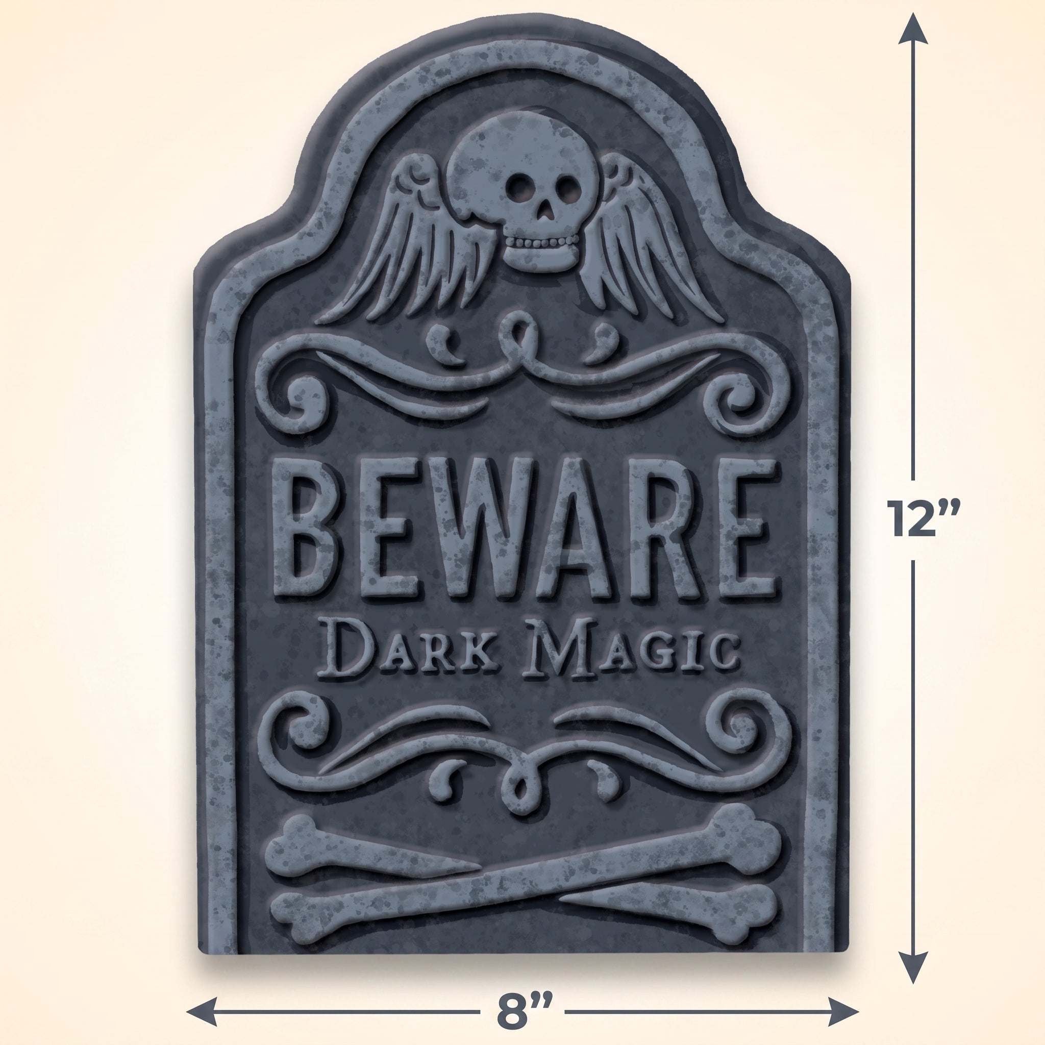 "Beware Dark Magic" Small Tombstone Decoration