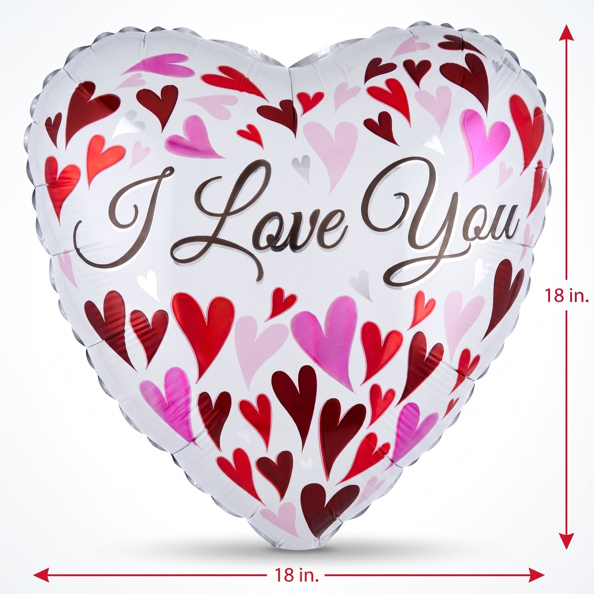 Heartfelt "I Love You" 18-Inch Foil Balloon