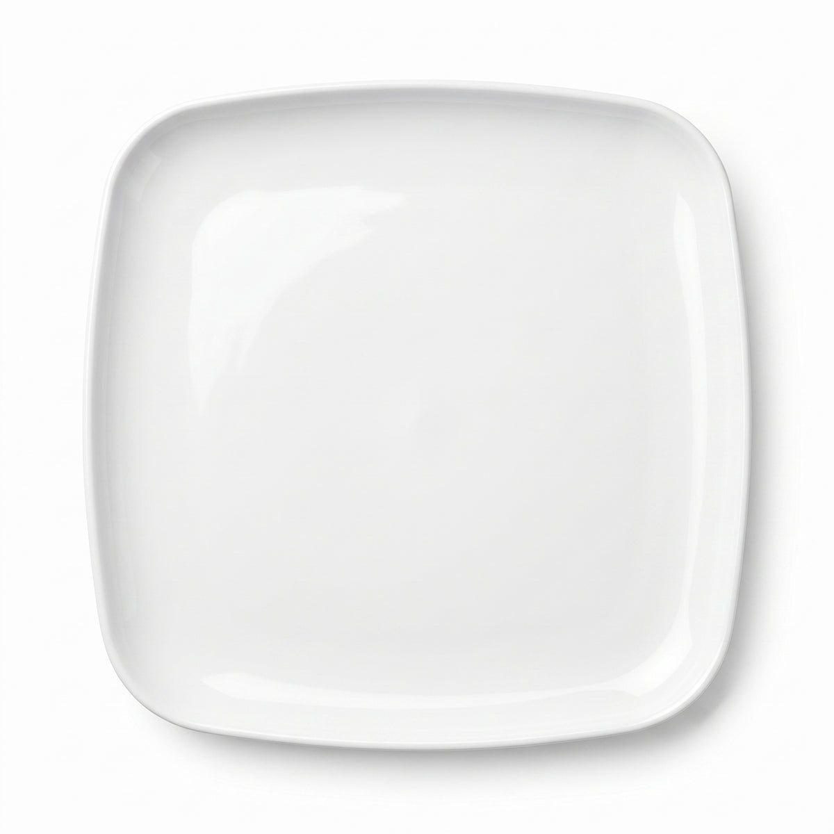 Elegant 14" Square White Plastic Serving Platter