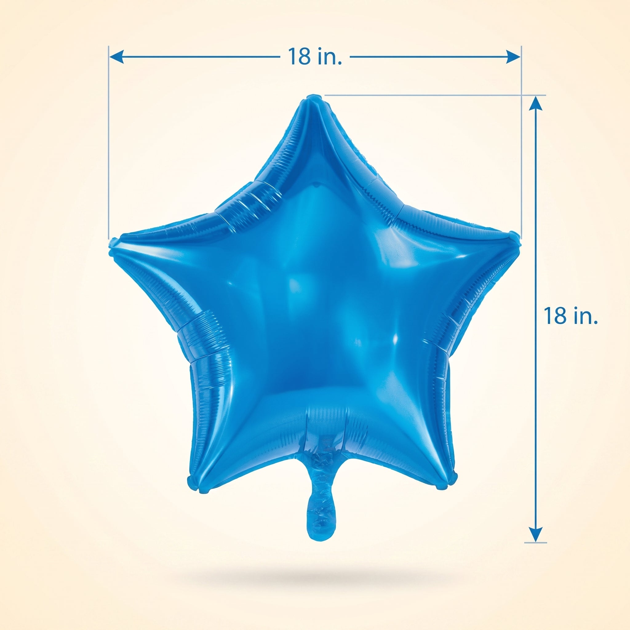 Royal Blue Star Foil Balloon - 18-Inch Metallic Shine