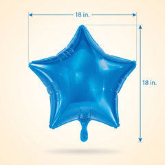 Royal Blue Star Foil Balloon - 18-Inch Metallic Shine