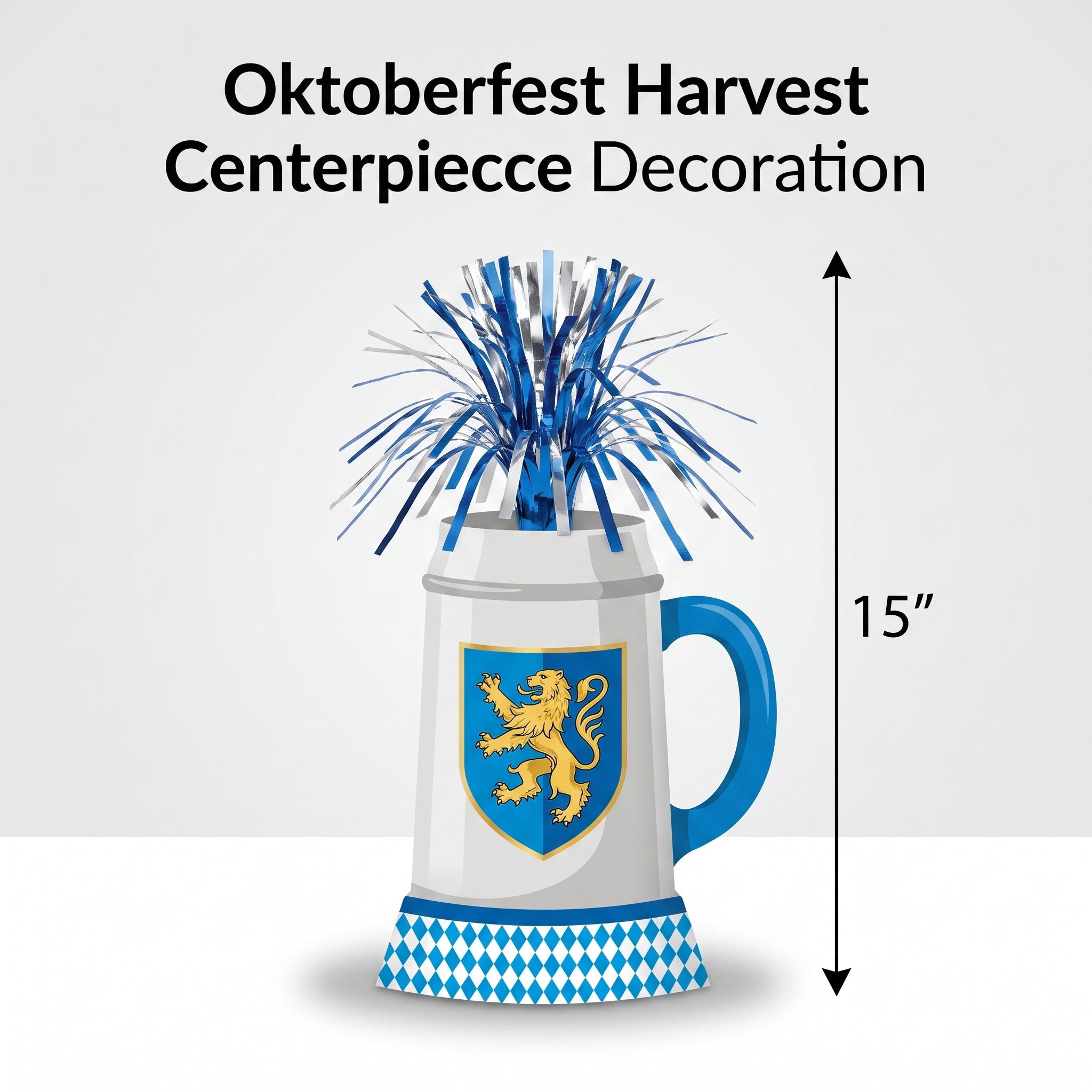 Oktoberfest Harvest Centerpiece Decoration - 15 Inches