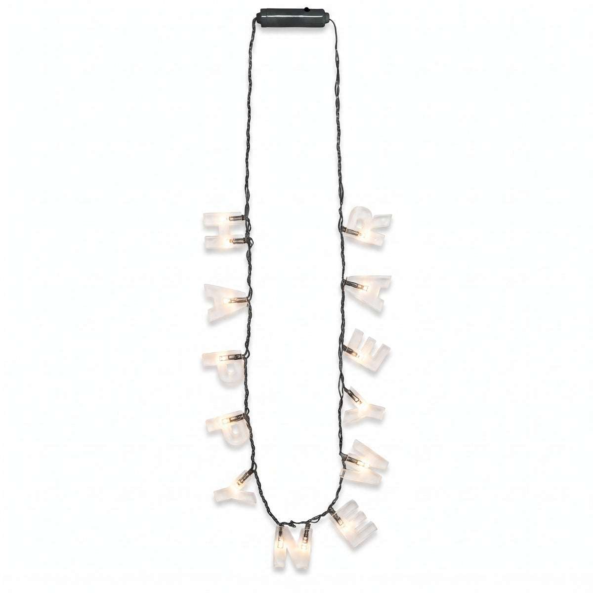 "Happy New Year" Light-Up Necklace - 36" Festive Wearable Accessory