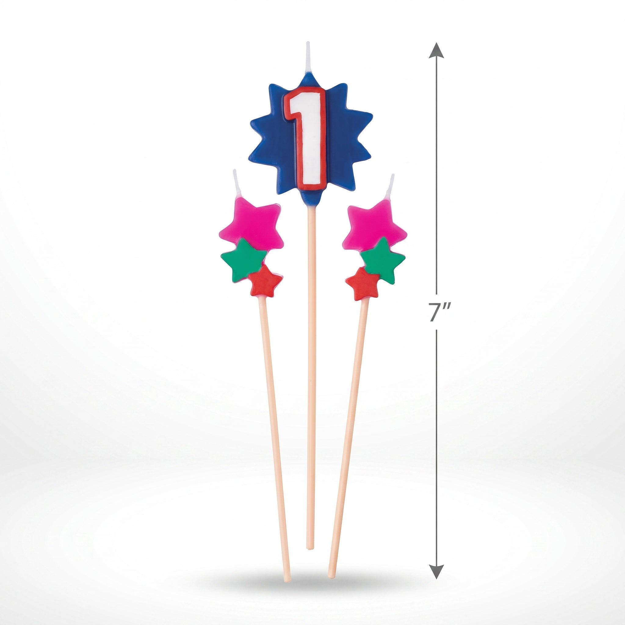 Star Birthday Number Toothpick Candle Set