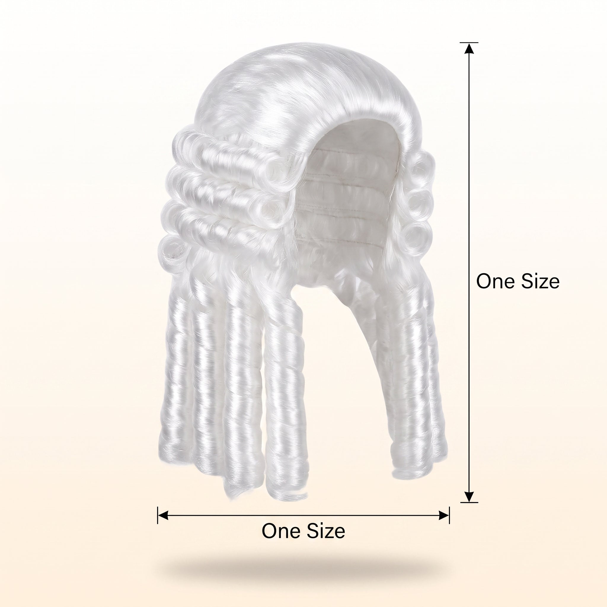 Judge Costume Wig - Traditional White Curls