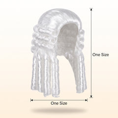 Judge Costume Wig - Traditional White Curls