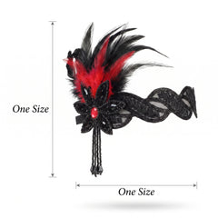 Glamorous 1920s Sequin & Feather Flapper Headband