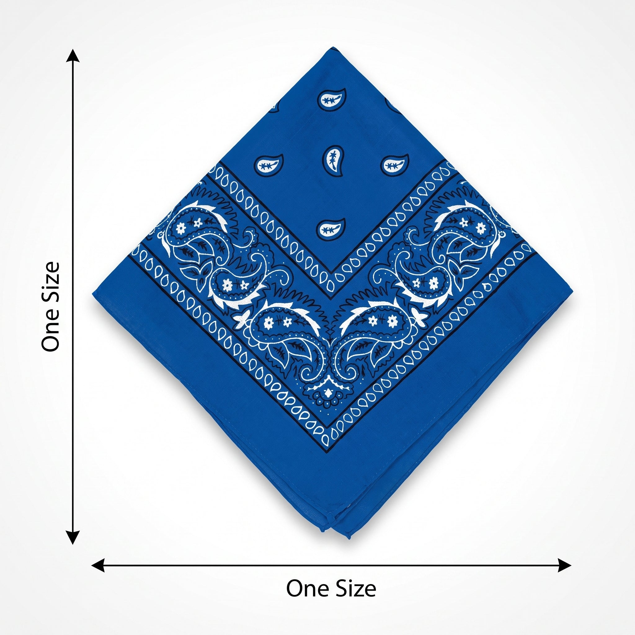 Royal Blue Paisley Bandana - Versatile Everyday Accessory