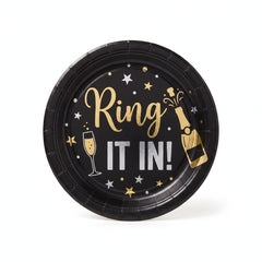Ring It In New Year's Eve Paper Plates - 6.75"