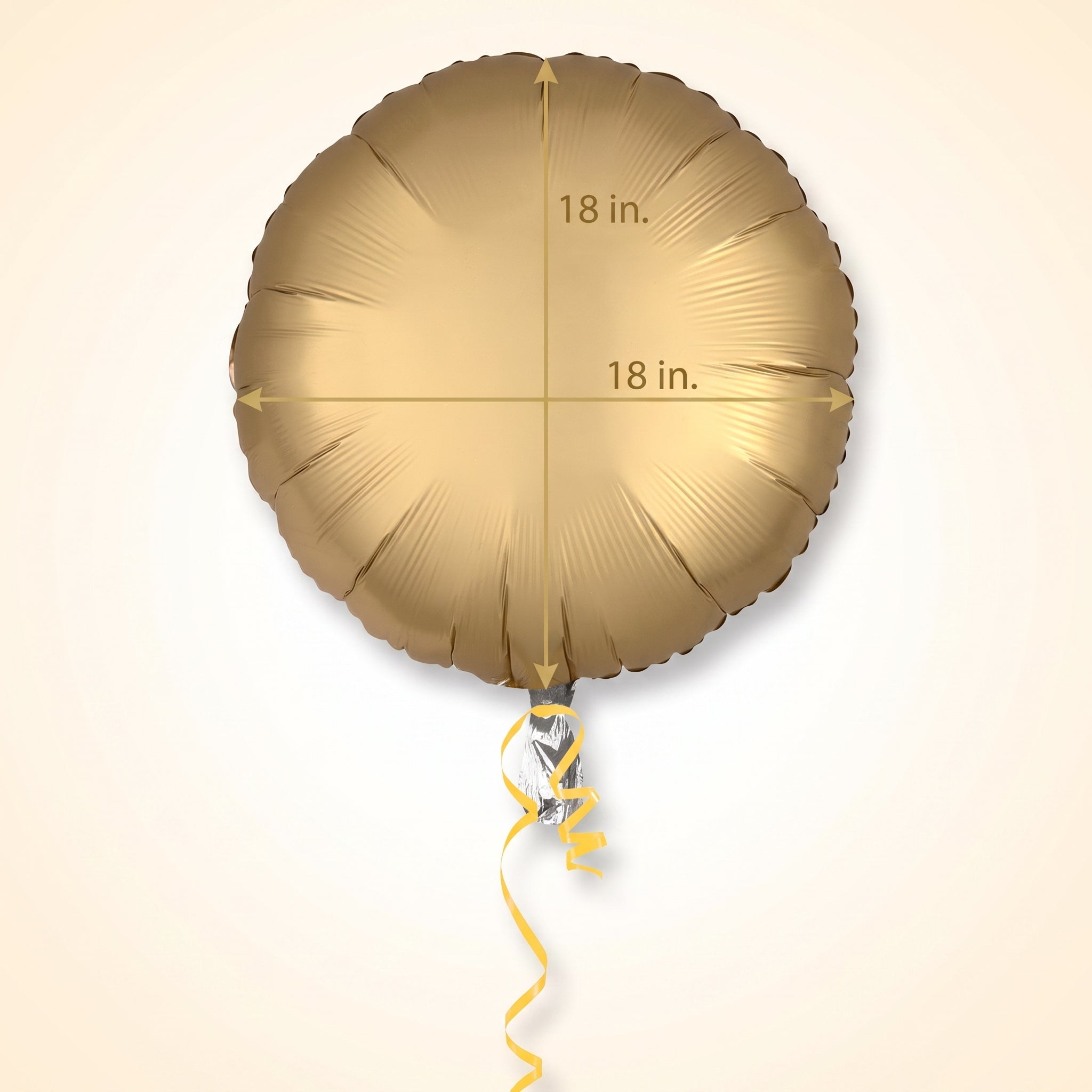 Elegant Satin Gold Circular Foil Balloon - 18 Inch
