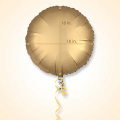 Elegant Satin Gold Circular Foil Balloon - 18 Inch
