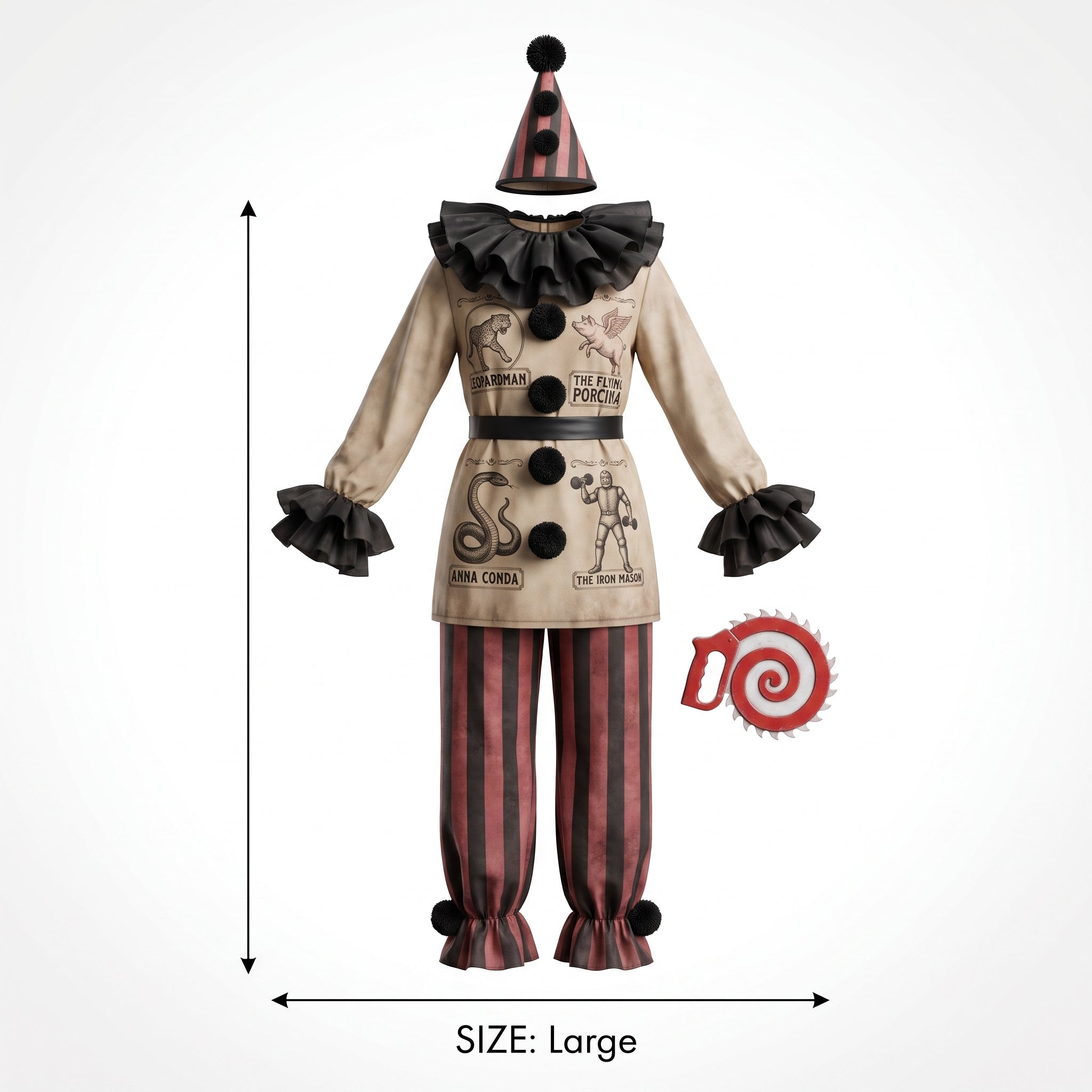 Creeper Clown Girl Halloween Costume - Child L