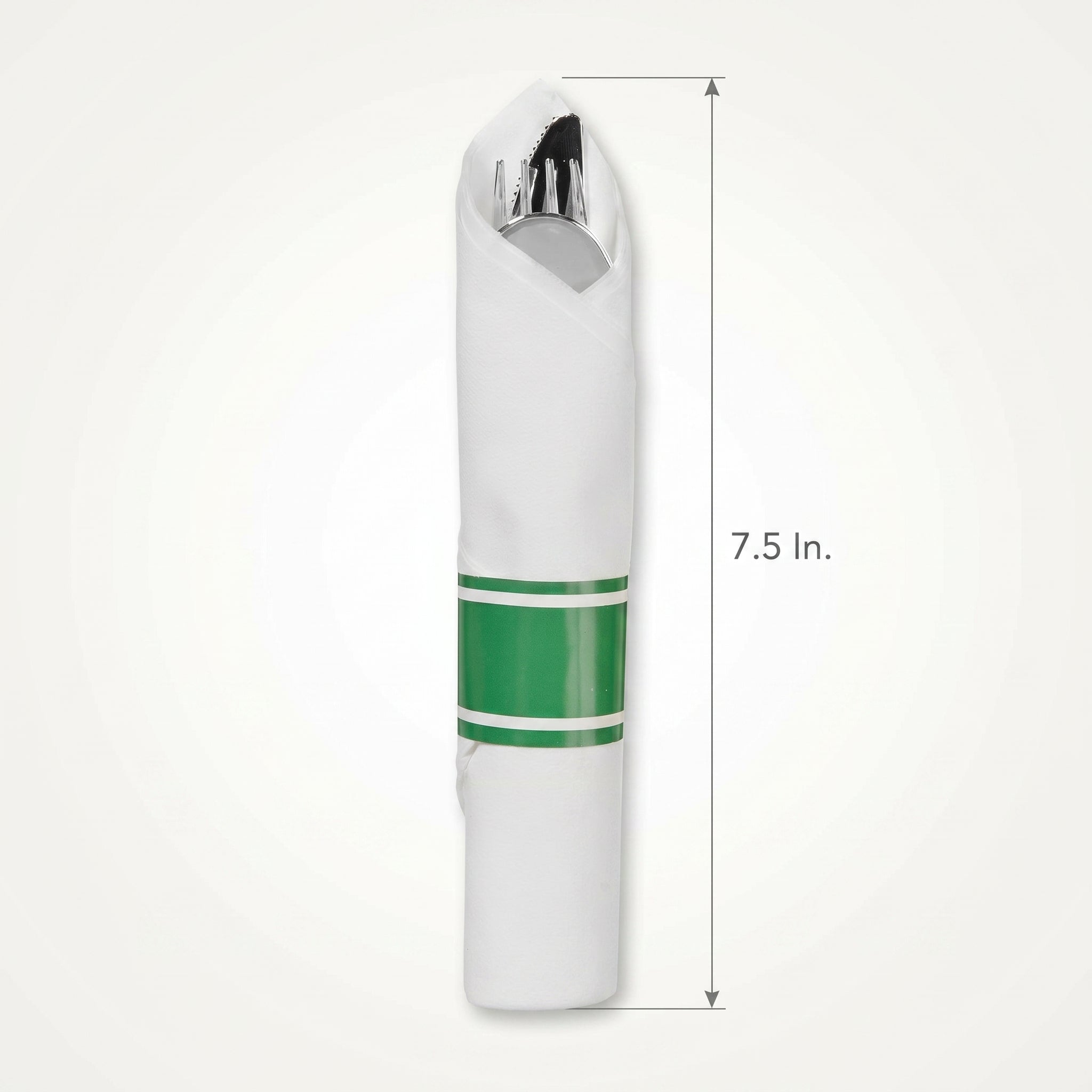 Premium Festive Rolled Cutlery Set with Guest Towel- 10 Pack