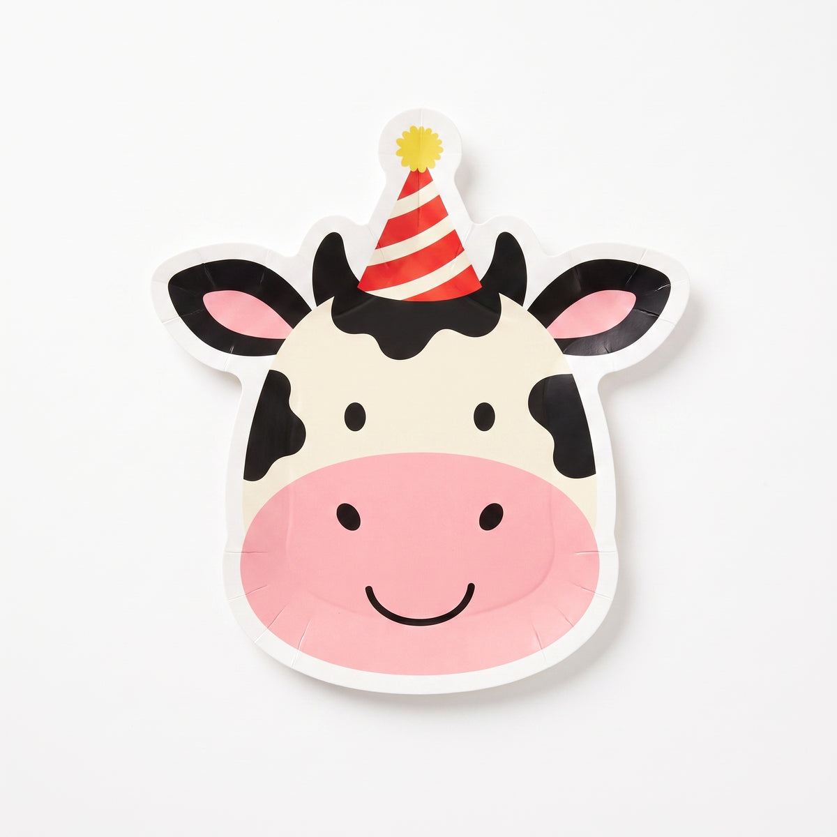 Cow-Shaped Barnyard Birthday Dessert Plates, 7-Inch, 8-Pack