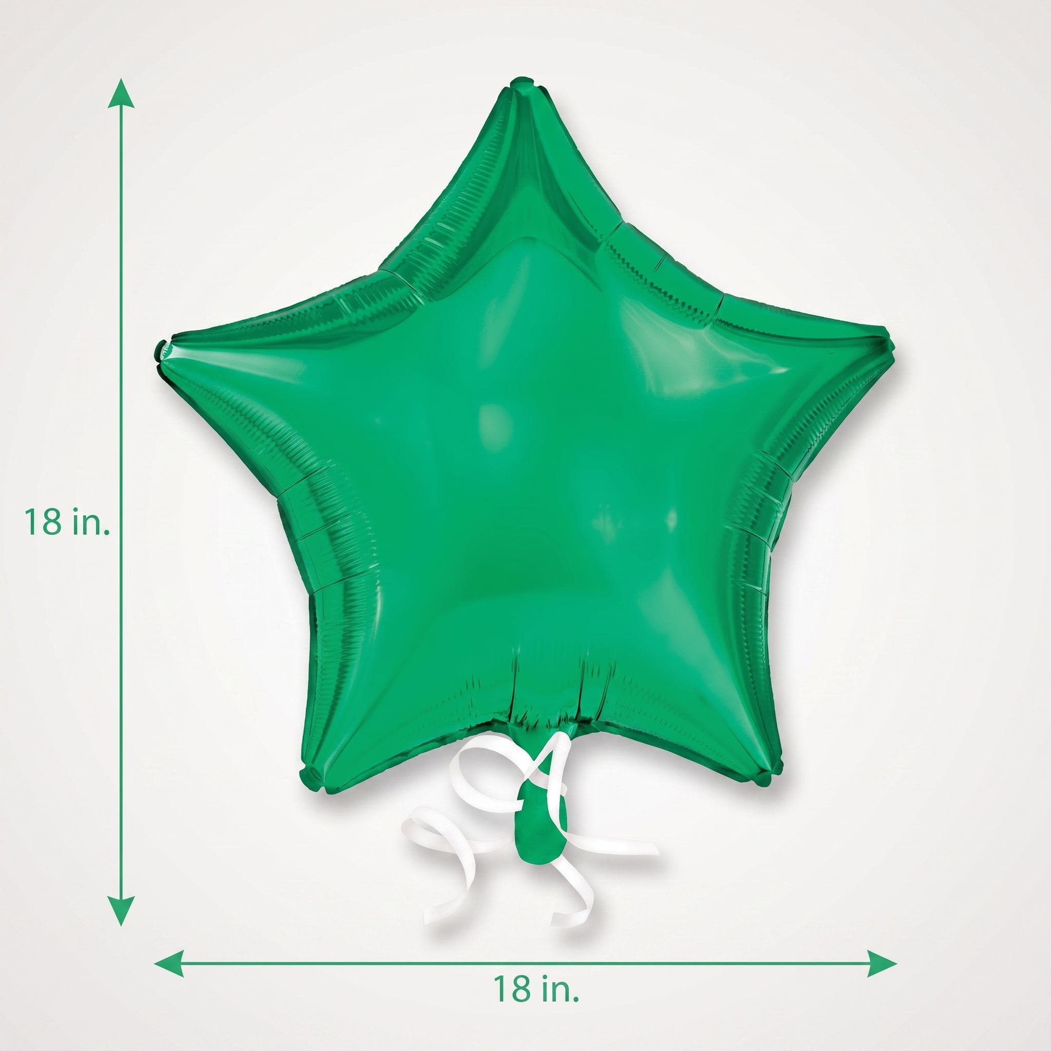 Festive Green Star Foil Balloon - 18 Inch