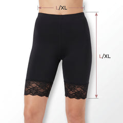 Halloween Lace-Trimmed Bike Shorts - Adult L/XL