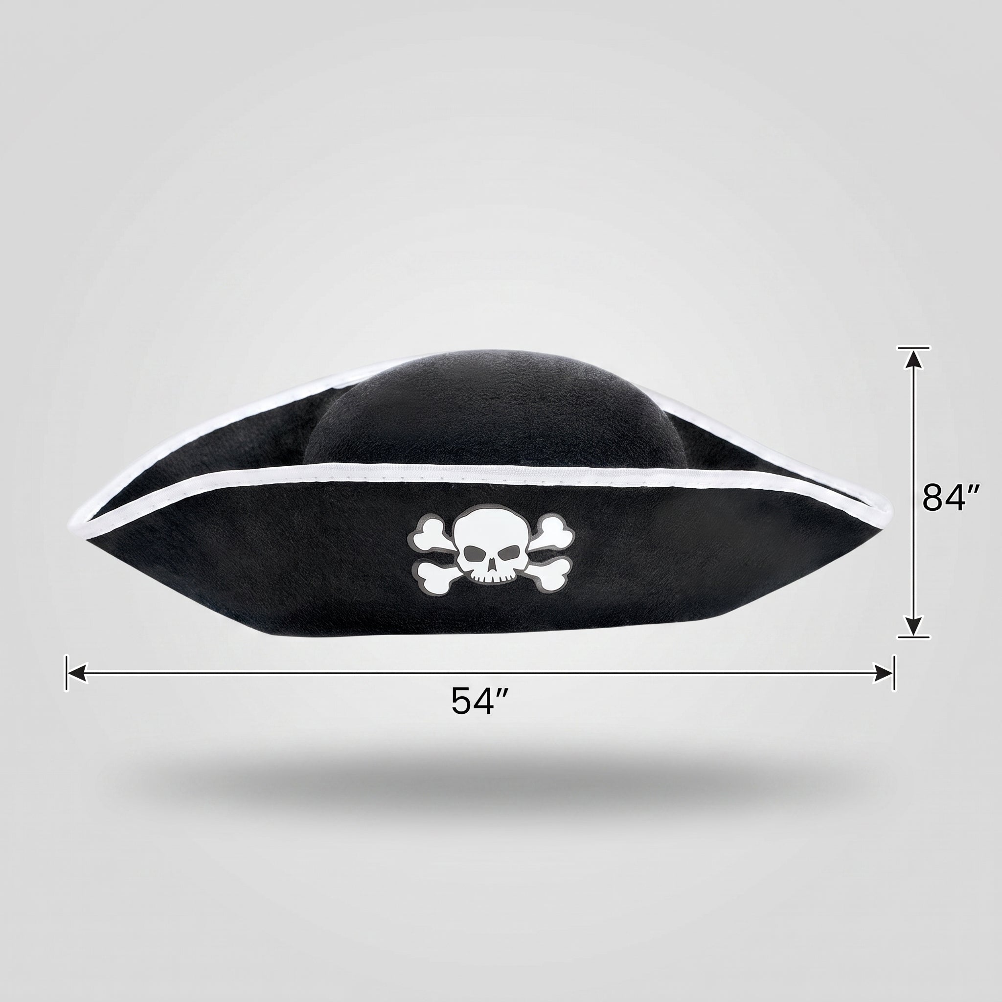 Black Skull & Crossbones Pirate Hat - Perfect Costume Accessory