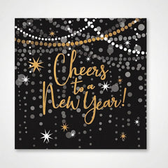 Midnight Hour New Year's Eve Luncheon Napkins - 6.5 In. x 6.5 In.
