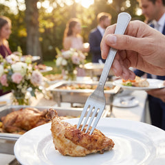 Heavyweight Silver Plastic Forks - 7.5 in.