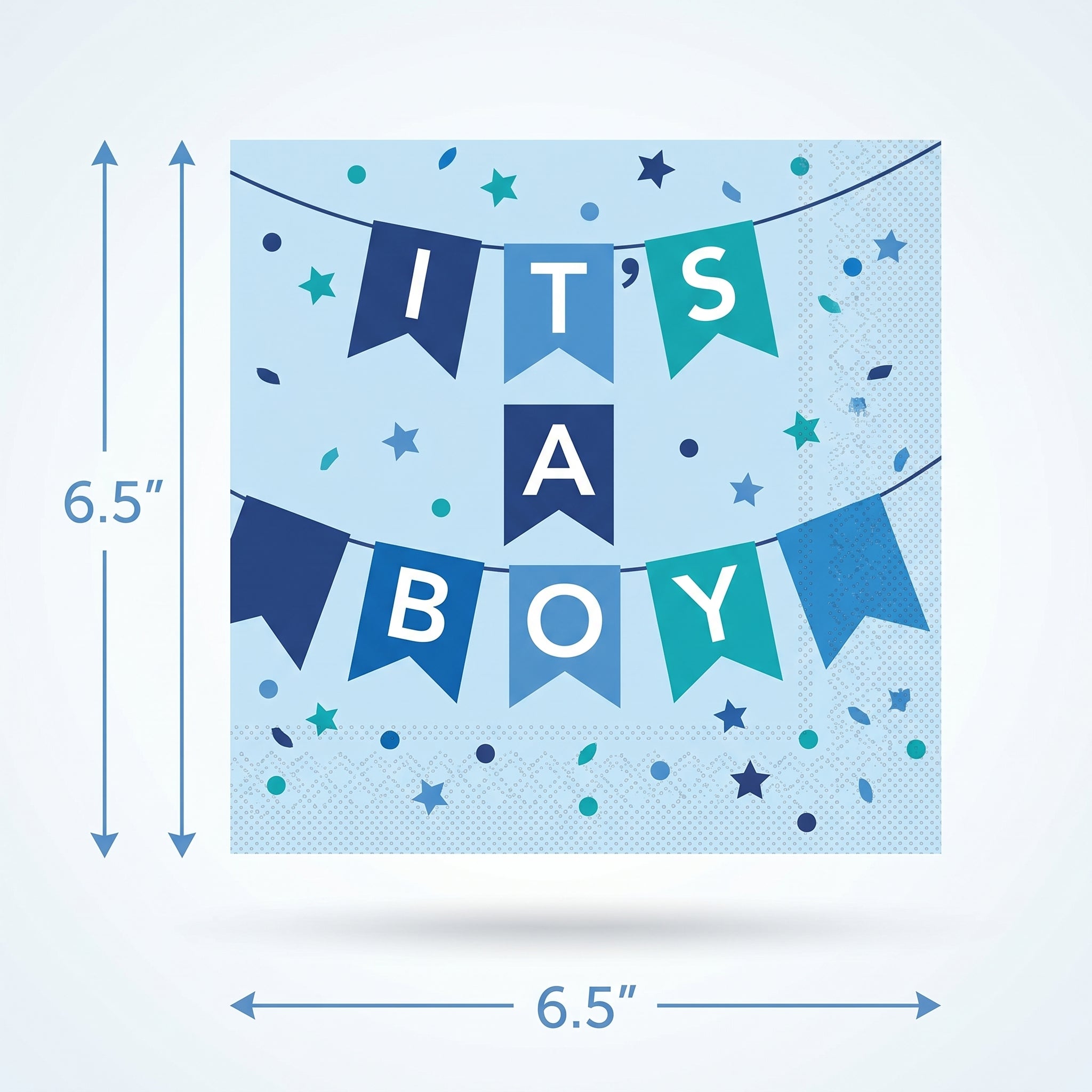 It's a Boy Baby Shower Luncheon Napkins - 6.5 In. x 6.5 In.
