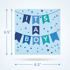 It's a Boy Baby Shower Luncheon Napkins - 6.5 In. x 6.5 In.