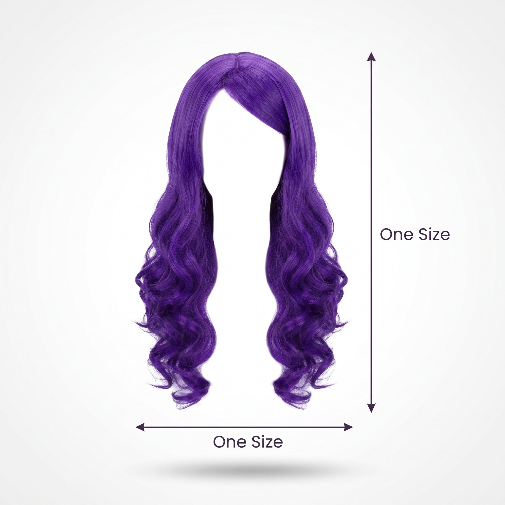 Long Glamorous Purple Wig - One Size