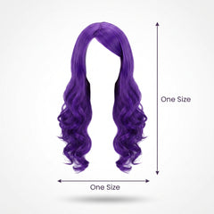 Long Glamorous Purple Wig - One Size